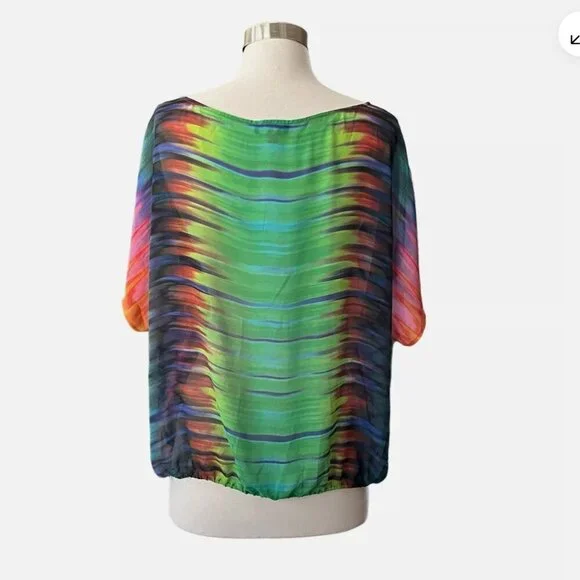 Vince Camuto Sheer Tie Dye Top Size L D Sheer Tie Dye Top Size 3X NEW WITH TAG! - Picture 2 of 7